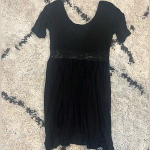 Forever21 Skater Dress with lace mesh middle. Size large.